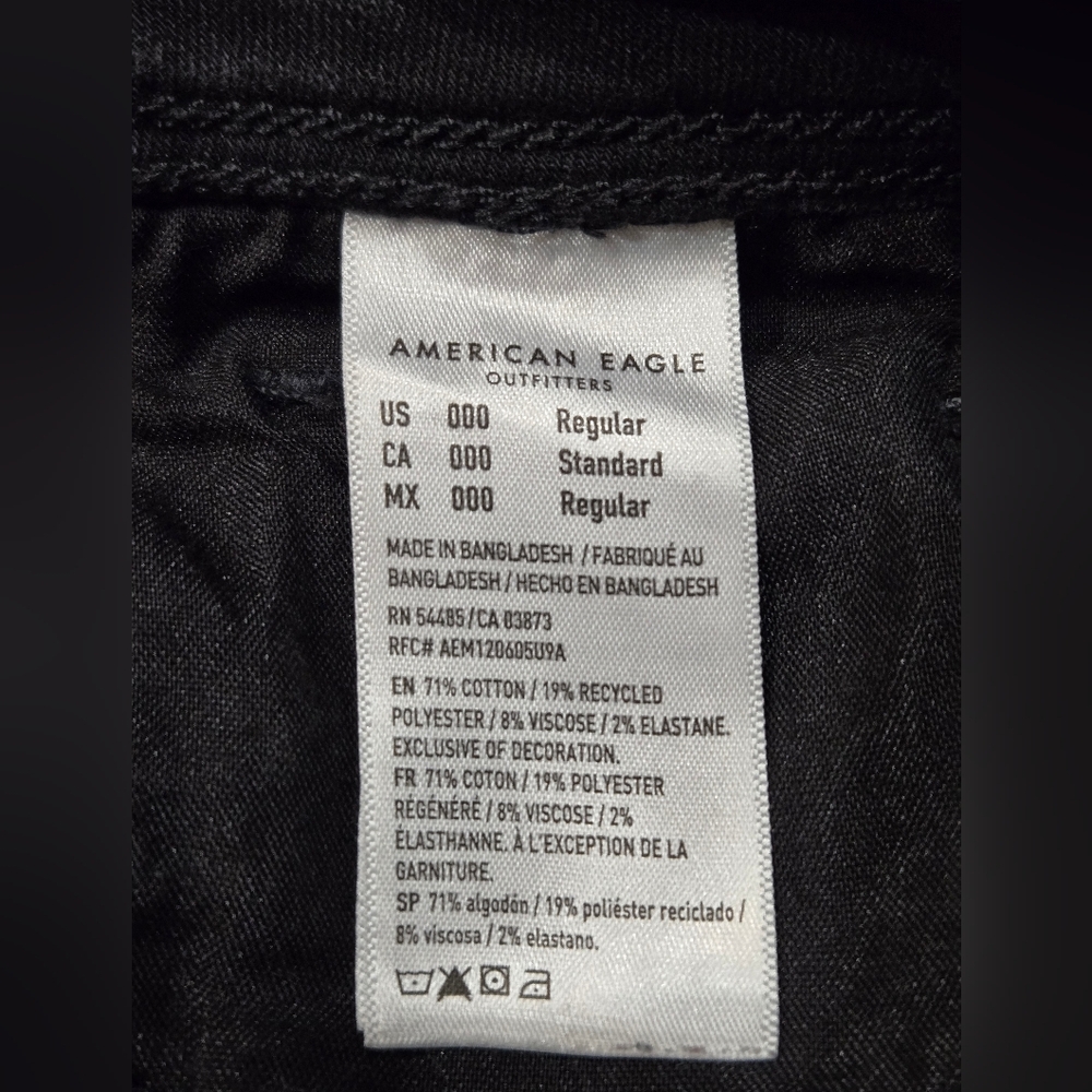 American Eagle Outfitters Women's Dark Jeans Sz 000 Regular Strech - Picture 7 of 8